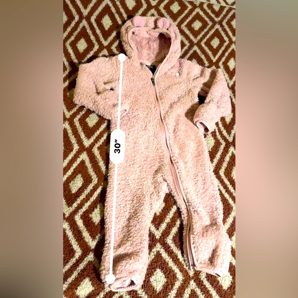 The North Face Toddler Girl Set - Pink Jacket, Onesie & Hat, Sizes all go to 2T - Picture 8 of 16